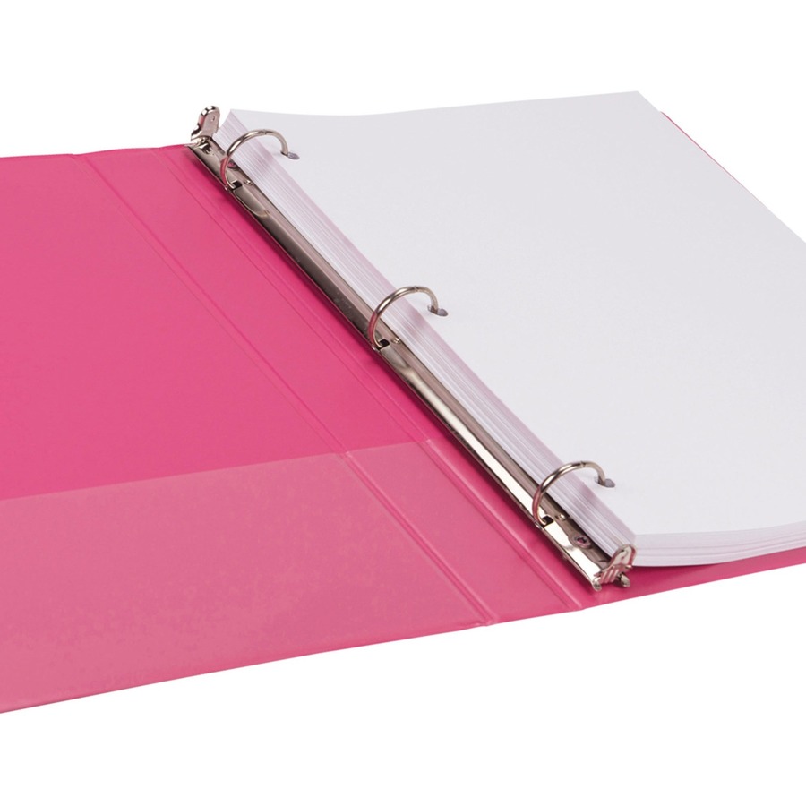 Samsill Fashion 1 3-Ring View Binders, Round Rings - Hot Pink - 2/Pack 